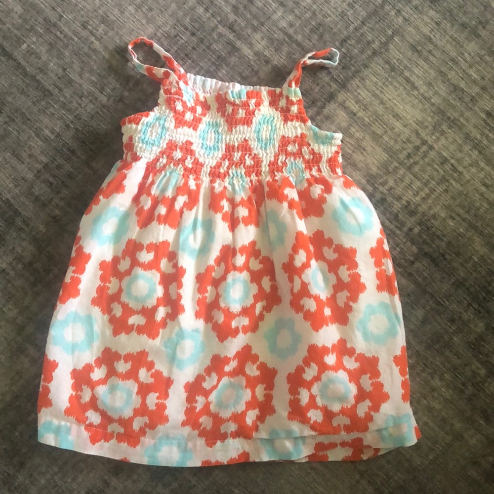 🌖 Carters 12 month summer dress orange and blue